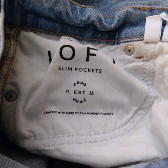 Loft High Waist Straight Crop Jeans Light Wash Distressed Women's 28 6 - Picture 5 of 9